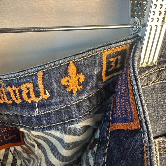 Women's Blue Denim Shorts Rock Revival - Picture 3 of 3